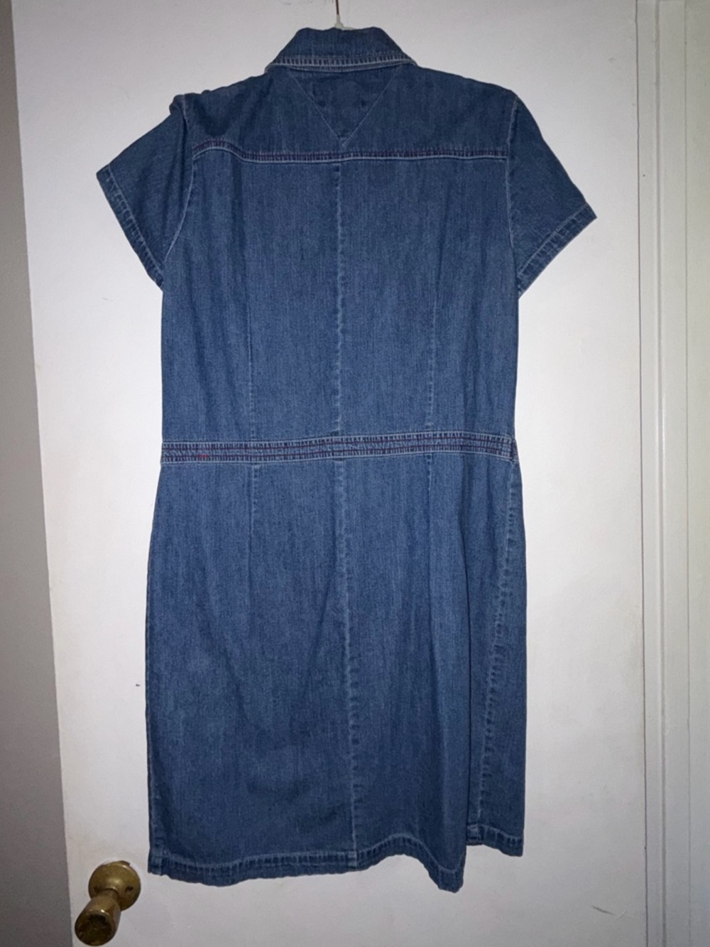 Vintage Tommy Hilfiger Blue Denim Button-Up Shirt Dress - Picture 5 of 9